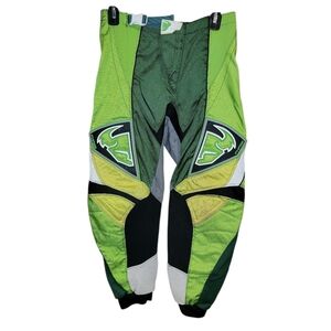 Vintage Thor Green and Black Racing Pants Size 28 Series 2006